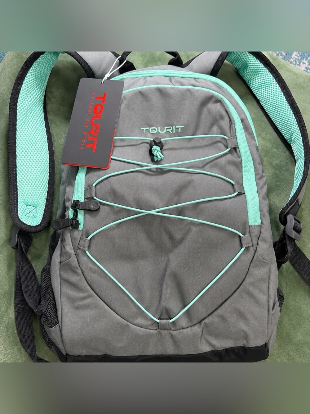 NWT TOURIT Loon 25L Insulated Cooler Backpack Leakproof Gray Mint